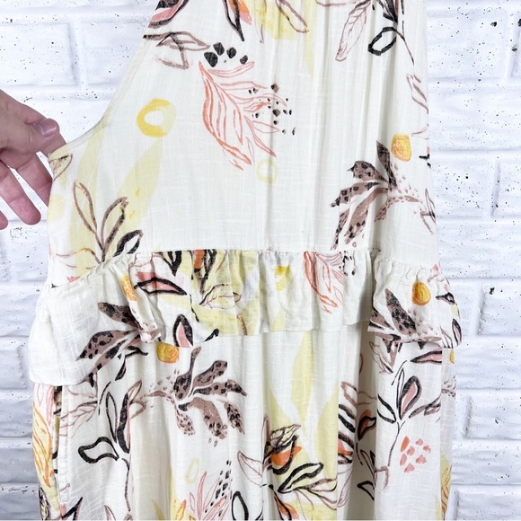 FREE PEOPLE Anita Maxi Dress Endless Summer Tiered Ruffle Watercolor Floral XS - Picture 5 of 14